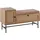 FineBuy Schuhbank 100 x 60 x 38 cm Eiche / braun