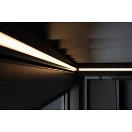 Biohort LED Lichtleiste für Pergola 4,5x3,5/5x3/5x3,5/5,5x3 warmweiß 900 lm/m 820 cm