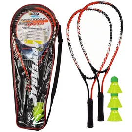 Best Sporting Power Badminton-Set I Federball-Set mit 2 Schläger und 3 Bälle 6 Teile