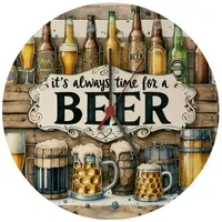 Speecheese Bier Wanduhr mit Spruch It's Always time for