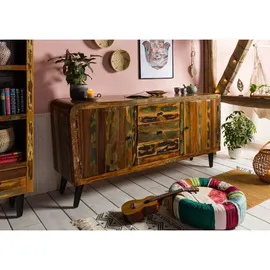 Massivmoebel24 Sideboard 180 x 86 x 45 cm mehrfarbig