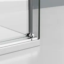 Bernstein Eckdusche mit Schiebetür 110 x 80 cm transparent Echtglas