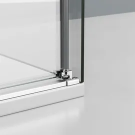 Bernstein Eckdusche mit Schiebetür 110 x 80 cm transparent Echtglas
