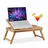 Relaxdays Laptoptisch mit Schublade Bambus