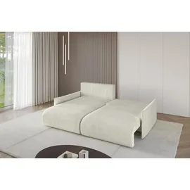 altdecor Ecksofa Cord 2-Sitzer Beige