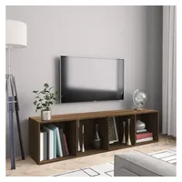 Furnicato Bücherschrank/TV-Schrank Eichen-Optik 143x30x36cm Holzwerkstoff,