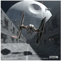 UGEARS Star Wars TM TIE Fighter TM 3D Puzzle Holz – Holzbausatz Erwachsene, 3D Holzpuzzle Erwachsene, Modellbausatz für Display oder Spiel, Basteln Star Wars Geschenk zu Weihnachten