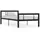 furnicato Bettgestell Schwarz und Weiß Metall 90x200 cm