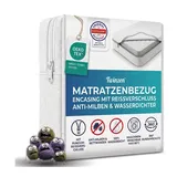 Twinzen - Matratzenbezug 180x200 x 20 cm mit Reißverschluss – Wasserdichter Matratzenschutz für Allergiker – Matratzenhülle gegen Milben & Bettwanzen - Bi-Ome & Oeko-Tex