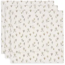 jollein Musselin Tuch Baby – Tiny Park – 3er Pack – 70x70cm – 100% Baumwolle – Spucktücher Baby – OEKO-TEX Zertifiziert