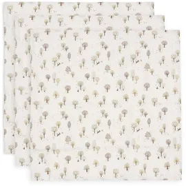 jollein Musselin Tuch Baby – Tiny Park – 3er Pack – 70x70cm – 100% Baumwolle – Spucktücher Baby – OEKO-TEX Zertifiziert