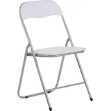 CLP Klappstuhl 45 x 45 x 78 cm silber/weiß
