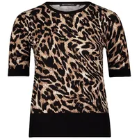 Betty Barclay Feinstrickpullover mit Leoprint Mehrfarbig 40