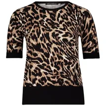 Betty Barclay Feinstrickpullover mit Leoprint Mehrfarbig 40