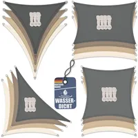 bonsport Sonnensegel Rechteck wasserdicht 3x5 m Sand - Sonnenschutz rechteckig mit UV-Schutz für Garten, Balkon Terrasse, Camping