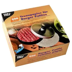 Papstar 500 Trennpapiere für Burger Patties Ø 13 cm weiss