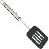 KitchenCraft Schlitzwender Edelstahl ovaler Griff Silber/Schwarz
