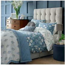 Laura Ashley Parterre Floral Blau 230 x 220 cm + 50 x 75 cm & 50 x 75 cm