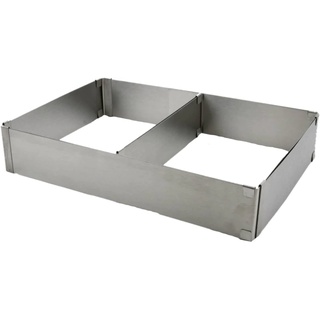 Backrahmen verstellbar 5cm hoch eckig verstellbar aus Edelstahl teilbar