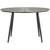VCM ebuy24 Dance Gartentisch Ø120 cm Schwarz und Hellgrau