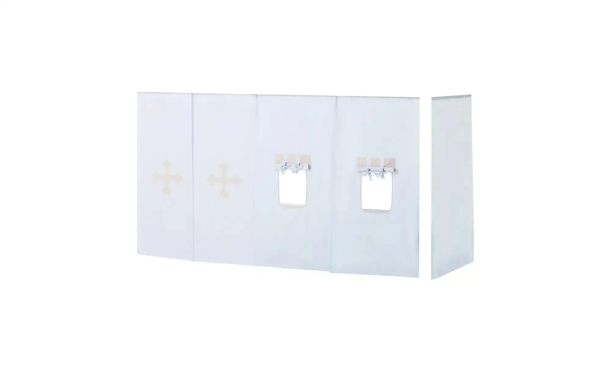 Hoppekids Vorhang Mittelhochbett 90x200  Fairytale Knight , blau , Maße (cm): B: 380 H: 108