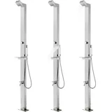 vidaXL Gartendusche mit Grauer Bodenplatte 225 cm 3070782