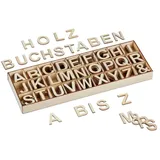 Relaxdays Holzbuchstaben Set 324 tlg. Beige