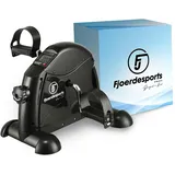 Fjoerdesports Heimtrainer Mini-Heimtrainer, Arm- und Beintrainer, Bewegungstrainer (Seniorentrainer, Trainieren im Home Office, besonders leise, verstellbarer Widerstand, Fitness, Workout, rutschfeste Standfüße, 100 kg max. Benutzergewicht, Pedaltrainer, Riemenantrieb, Bodenschonend, Muskelaufbau, Ausdauertraining), LCD-Display, Fitnesstraining, Training am Schreibtisch schwarz