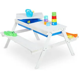 Relaxdays Picknickbank Weiß weiß