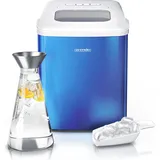Arendo Eiswürfelmaschine 120W mit 1,5L Behälter Eiswürfelbereiter, 9 Eiswürfel in 9 Minuten