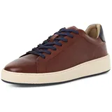 Marco Tozzi by Guido Maria Kretschmer Herren Sneaker flach aus Leder mit dicker Sohle, Braun (Cognac Comb), 43 EU