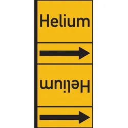 Rohrleitungskennzeichen Helium - 33000x105 mm Folie selbstklebend