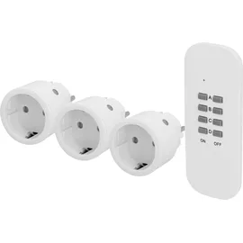 Unitec Funksteckdosen-Set 3 St. Weiß