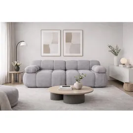 kaiser möbel Couch,, 2-Sitzer Sofa modular, Veloursstoff Salvador, Grau, Selia - Grau