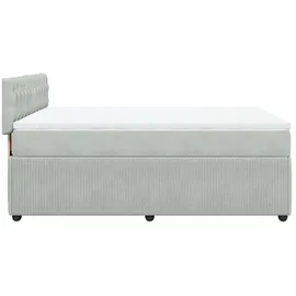 vidaXL Boxspringbett 140 x 200 cm Hellgrau