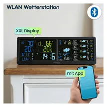 ideoon WLAN Wetterstation mit App & XXL Display Mehrfarbig