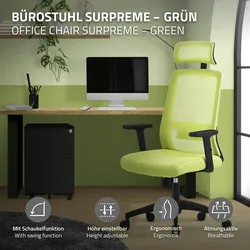 Bürostuhl Chefsessel Ergonomisch Grün Drehstuhl Schreibtischstuhl Computerstuhl