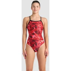 Badeanzug Damen arena Team Crackle Lightdrop-Back - Black-team Red - 42