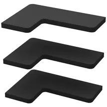 Vicco Eckregal 3er Set MDF 40,5 x 2,5 cm schwarz