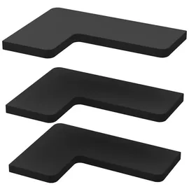 Vicco Eckregal 3er Set MDF 40,5 x 2,5 cm schwarz