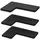 Vicco Eckregal 3er Set MDF 40,5 x 2,5 cm schwarz