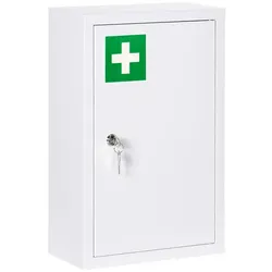 kleankin Medizinschrank, mit Schloss, LxBxH: 30 x 14 x 46 cm - weiss