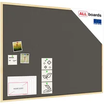 ALLboards Pinnwand 120 x 90 cm Grau