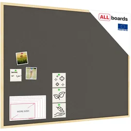 ALLboards Pinnwand 120 x 90 cm Grau