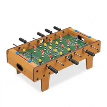 Relaxdays Tischkicker, Hellbraun, Holzwerkstoff, Kunststoff, Metall, 69x60 cm, Spielzeug, Kinderspielzeug, Kinderspiele
