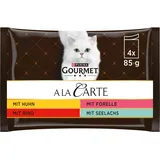 Purina Gourmet a la Carte mit Huhn, Rind, Forelle & Seelachs12 x 4 x 85 g