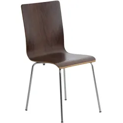 CLP Besucherstuhl Pepe I Ergonomisch Geformter Lehnstuhl Mit Holzsitz I Stabiles Metallgestell I Komfort Und Stil Mit Robuster Konstruktion