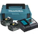 Makita Power Source Kit 18 V Li-Ion 2 x 3,0 Ah + DC18RC Ladegerät + Makpac 197952-5