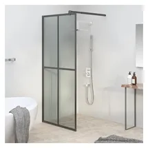 vidaXL Duschwand Walk-In-Dusche 80 x 195 cm Dunkles Sicherheitsglas