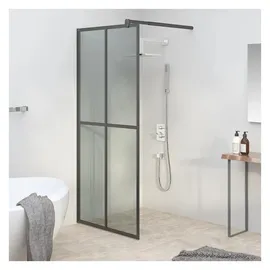 vidaXL Duschwand Walk-In-Dusche 80 x 195 cm Dunkles Sicherheitsglas